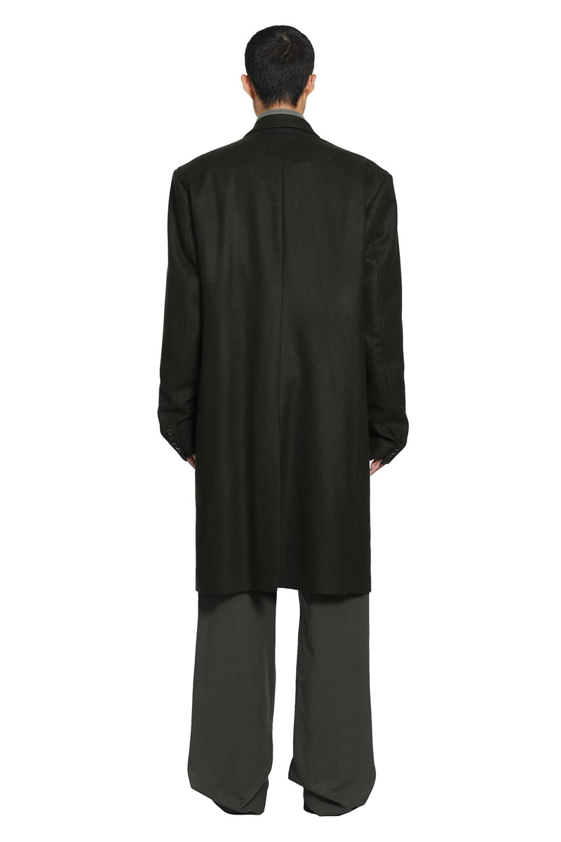 RIER Double-Breasted Loden Wool Coat man