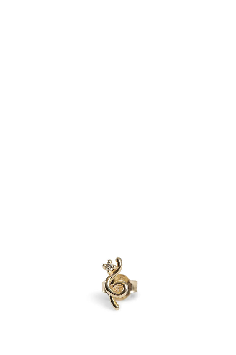 One diamond mini loop single earring - Antonioli.eu