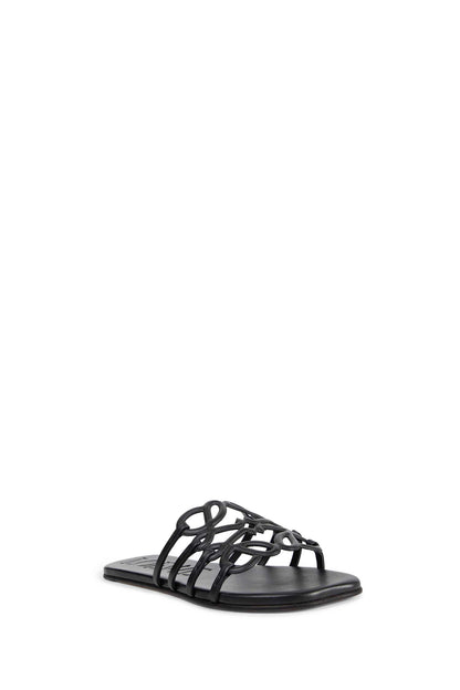 Petal Anagram slides in Soft Calfskin