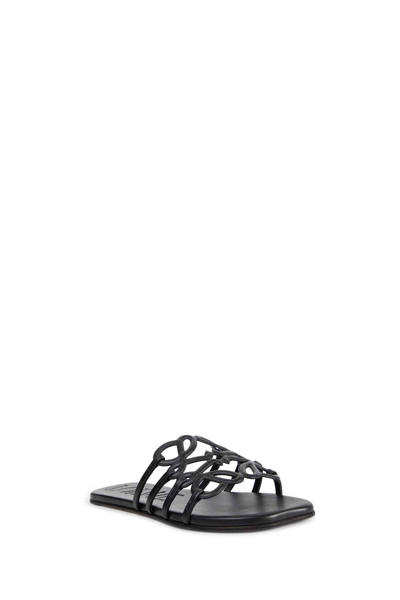Petal Anagram slides in Soft Calfskin