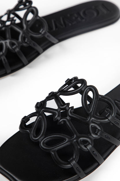 Petal Anagram slides in Soft Calfskin