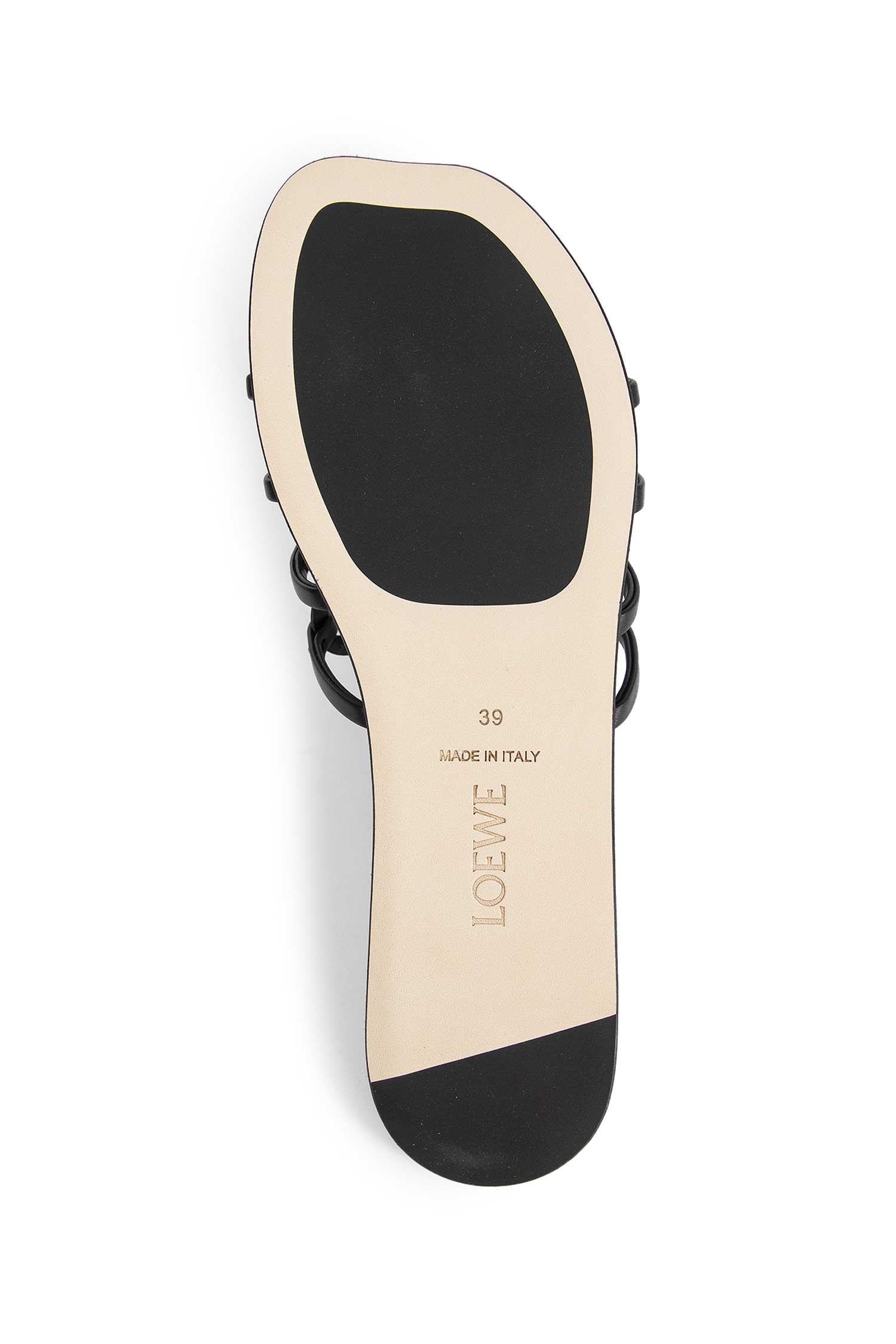 Petal Anagram slides in Soft Calfskin