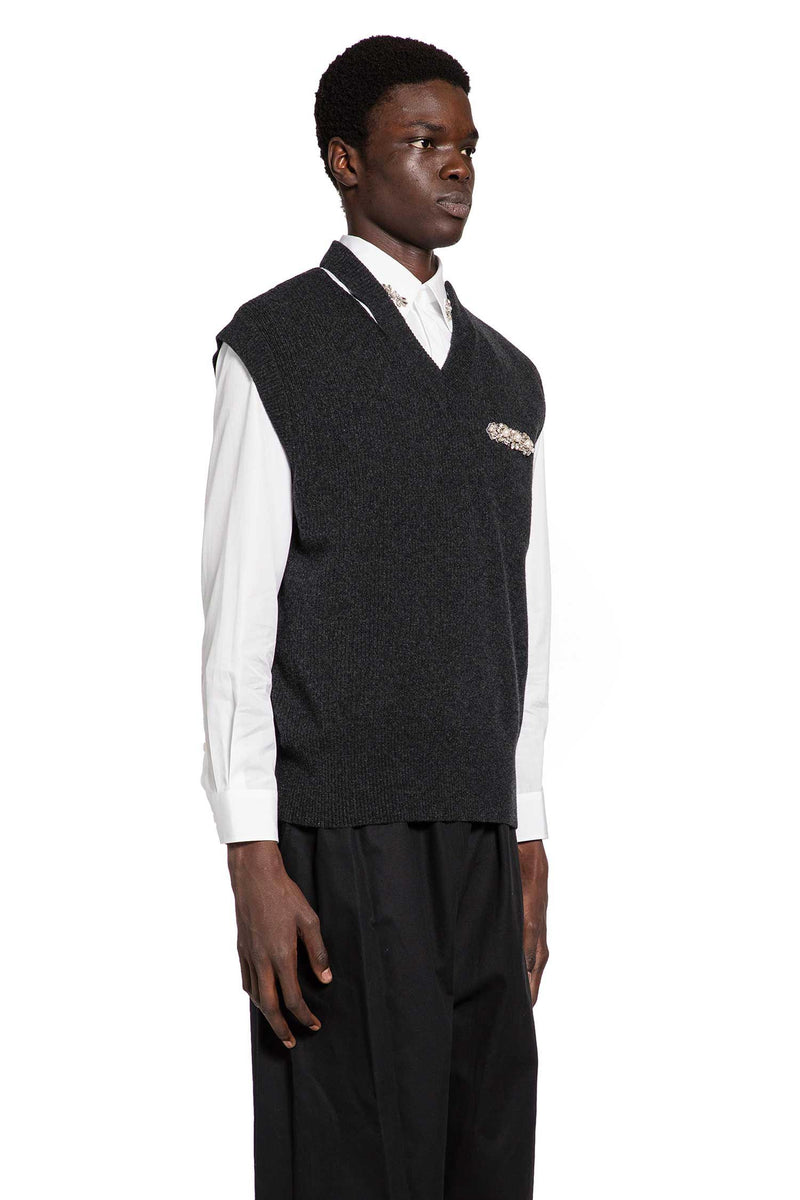 Embellished Merino Seam Bite Vest