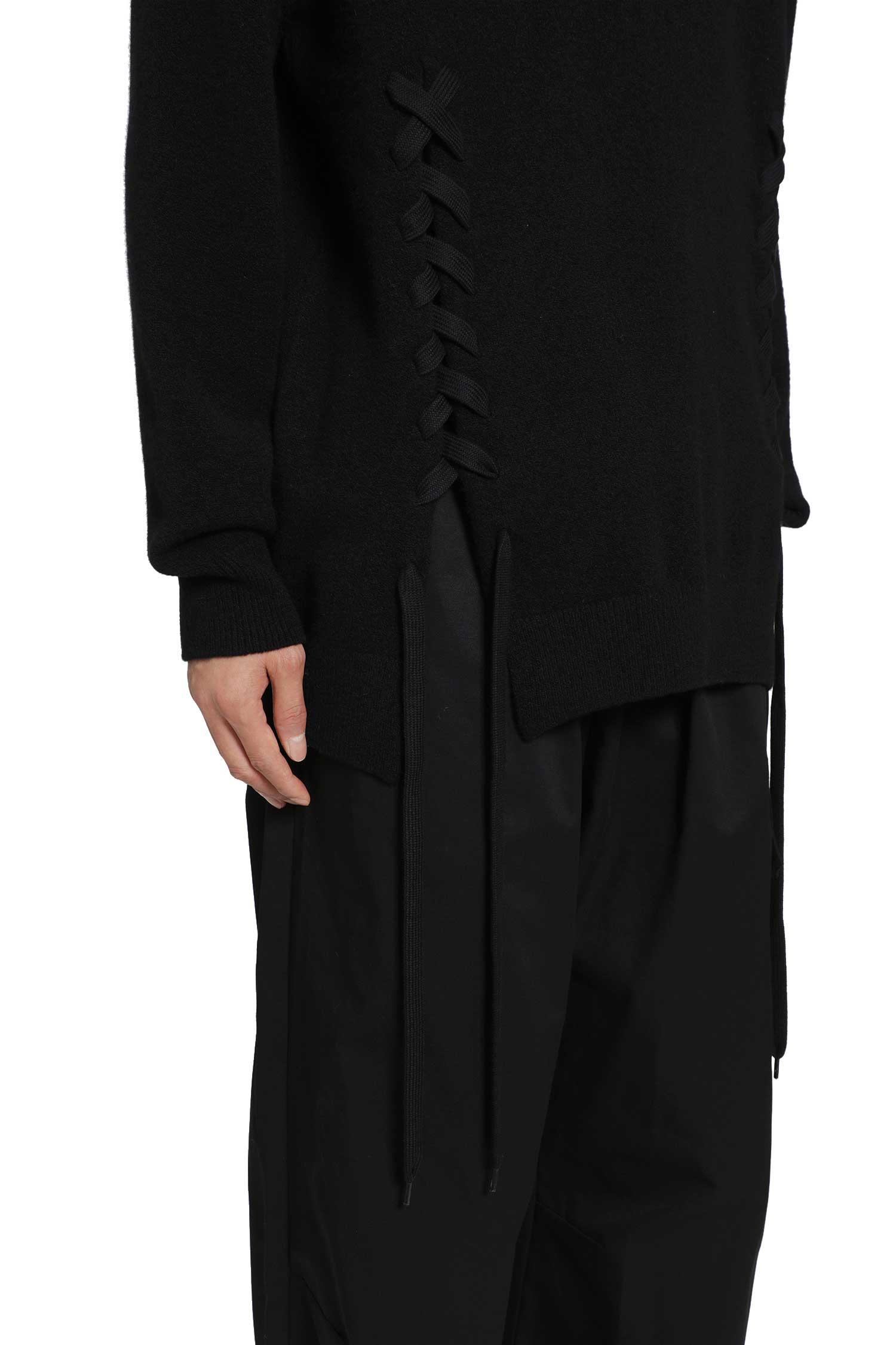 SIMONE ROCHA Merino Lace-Up Hem Jumper man