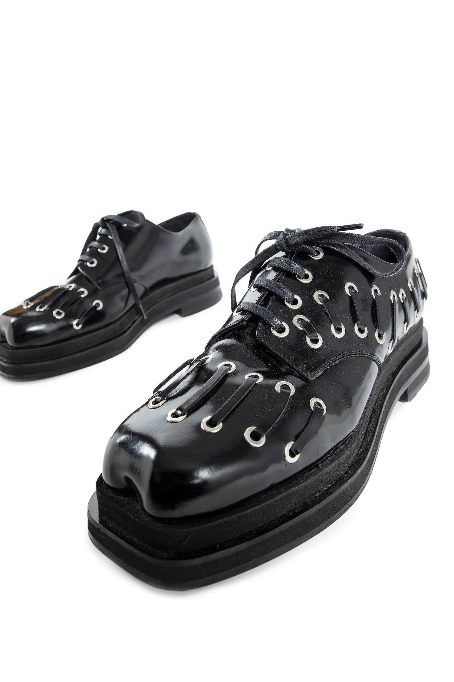 SIMONE ROCHA MAN BLACK LACE-UPS