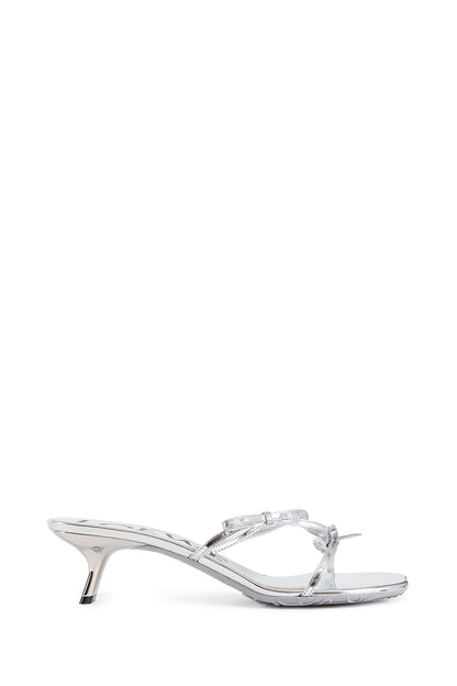 LOEWE WOMAN SILVER SANDALS & SLIDES