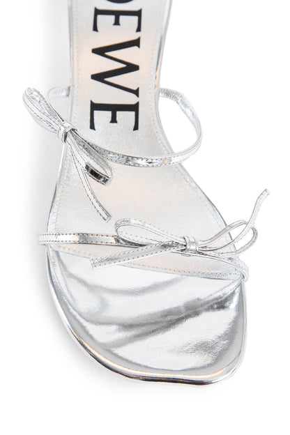 LOEWE WOMAN SILVER MULES