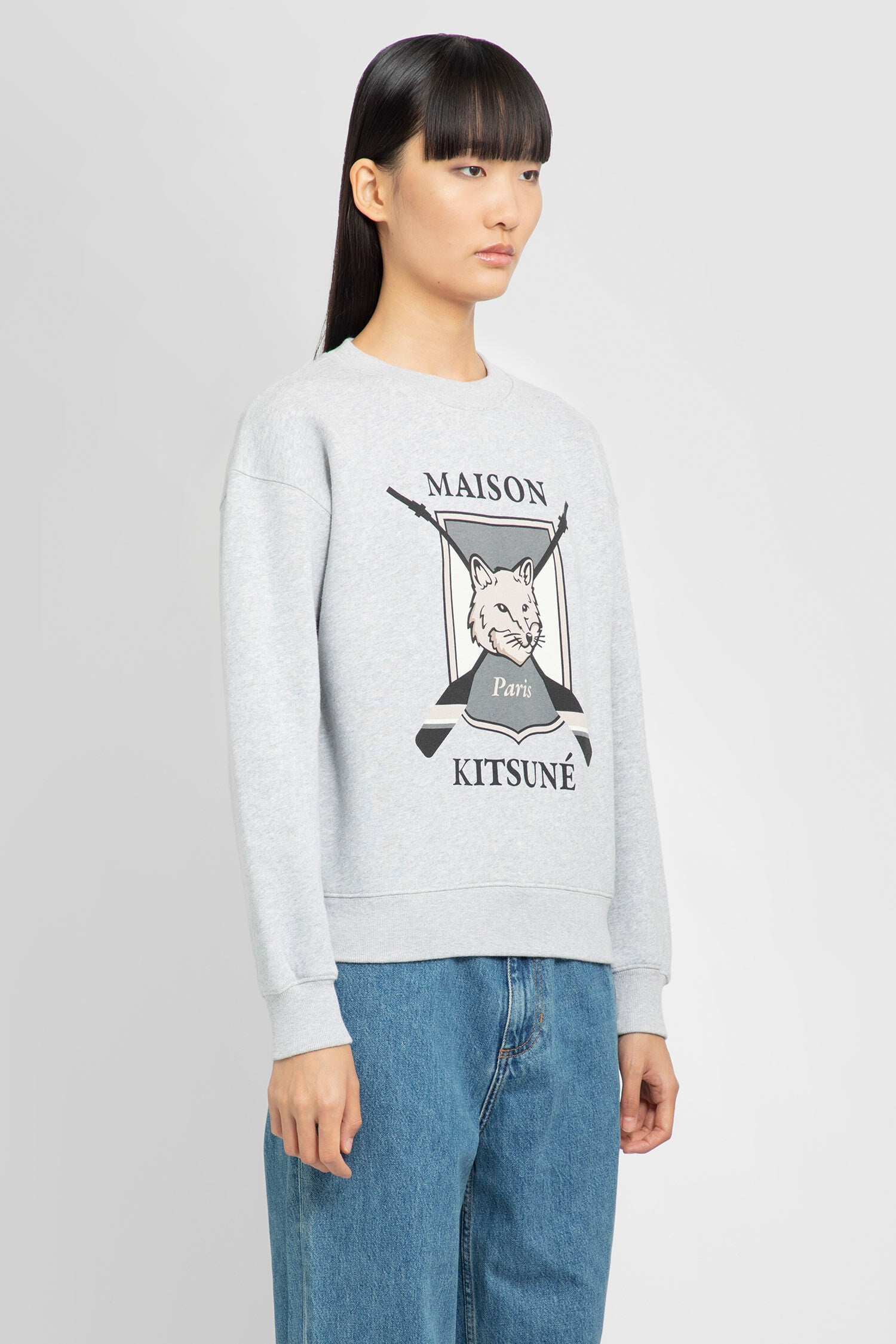 MAISON KITSUNÉ WOMAN GREY SWEATSHIRTS