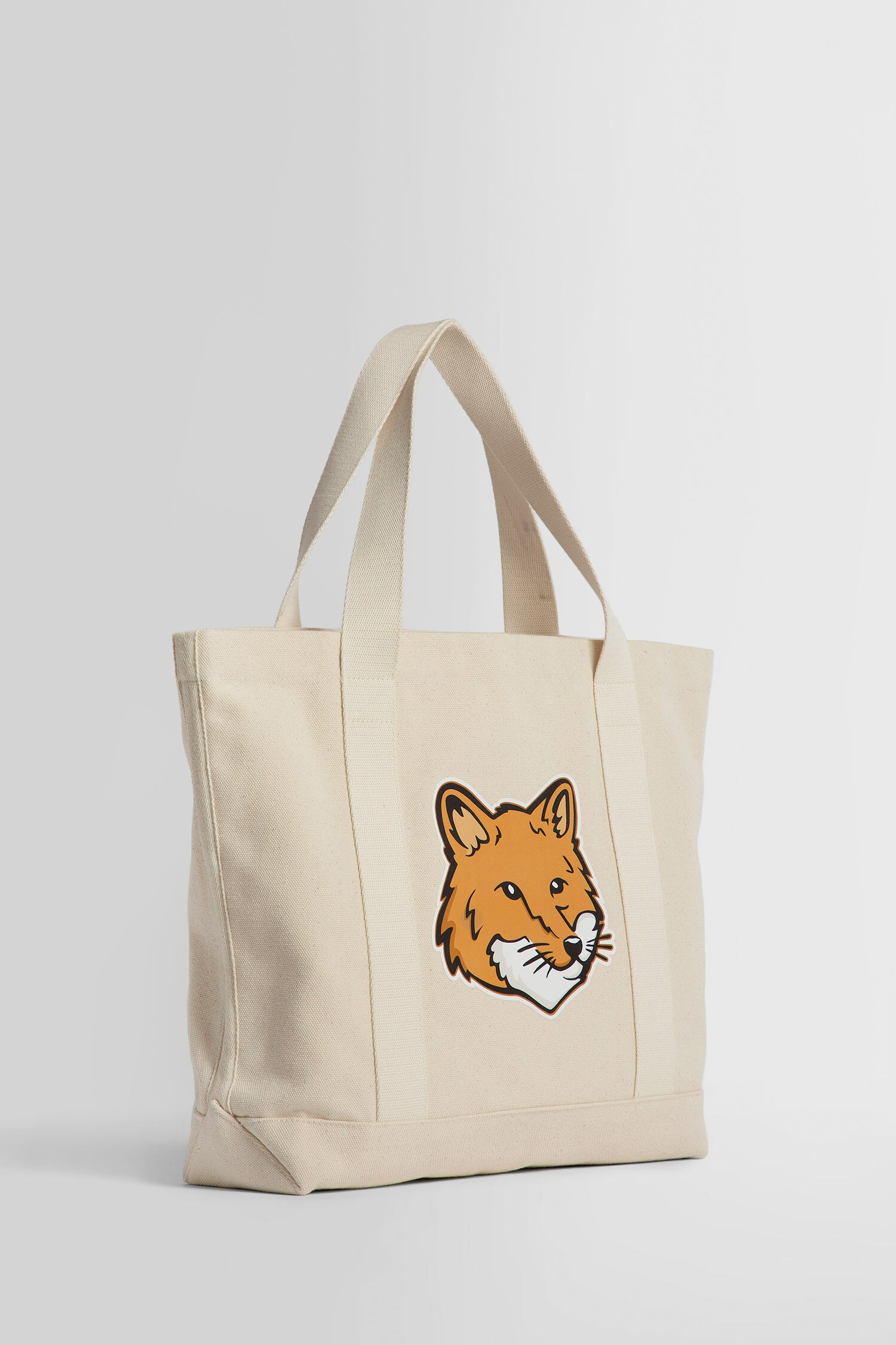 MAISON KITSUNÉ MAN OFF-WHITE TOTE BAGS