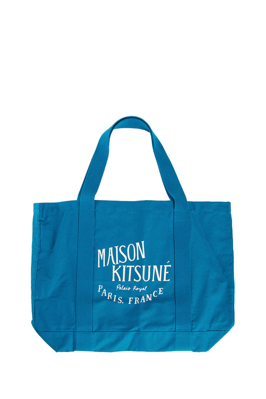 MAISON KITSUNÉ UNISEX BLUE TOTE BAGS