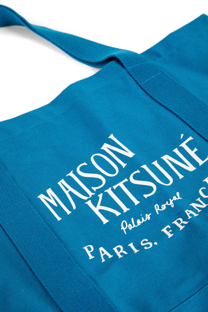 MAISON KITSUNÉ UNISEX BLUE TOTE BAGS