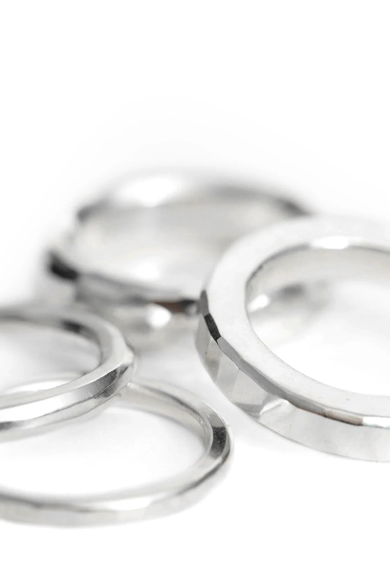 WERKSTATT MUNCHEN 4 Combination Hammered Ring unisex