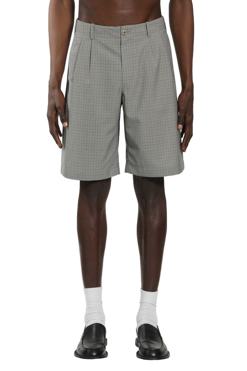 Frosted Moss Checked Bermudas