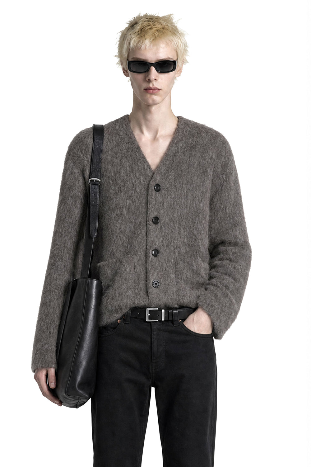 OUR LEGACY Hairy Wool Cardigan man