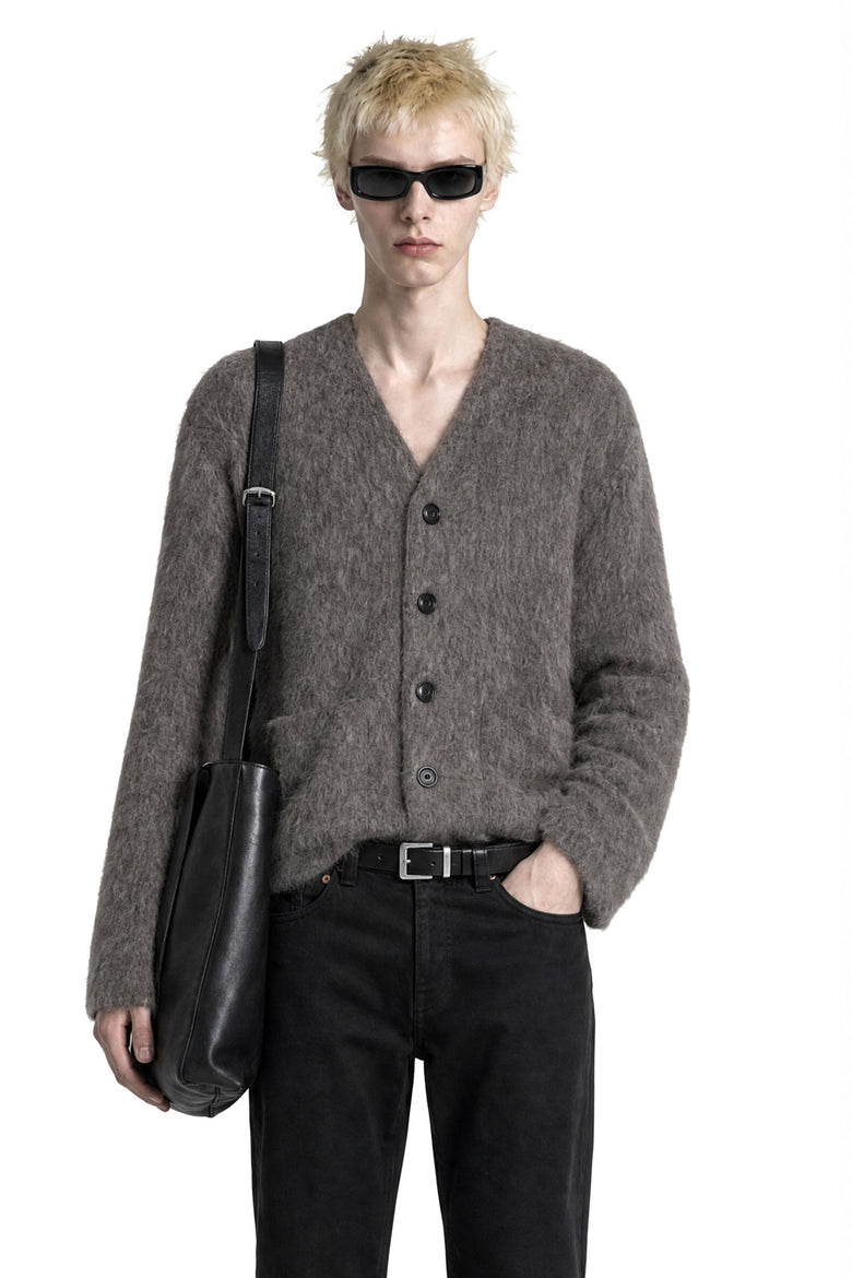 OUR LEGACY Hairy Wool Cardigan man