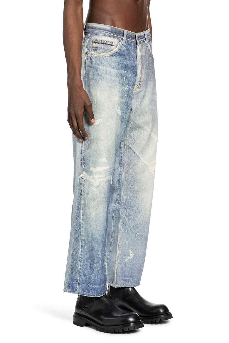 Digital Denim Print Third Cut Jeans