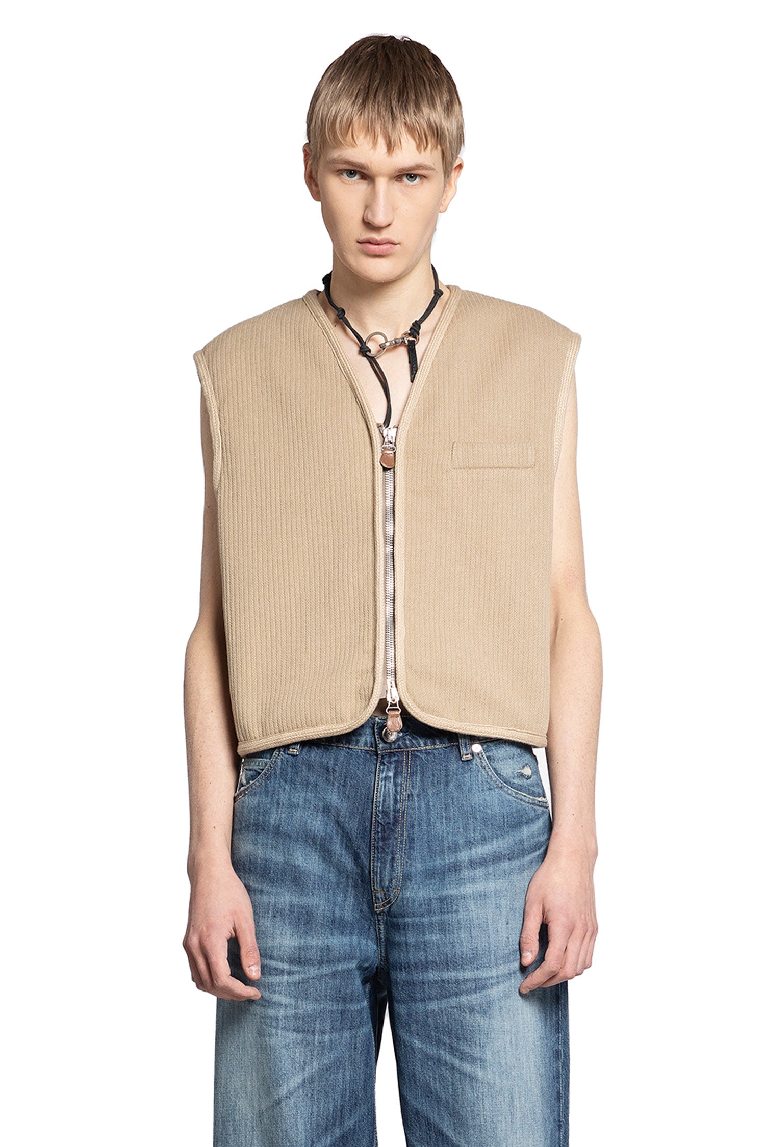 OUR LEGACY MAN BEIGE VESTS