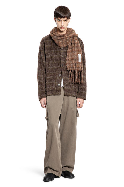 Check Hairy Wool Cardigan