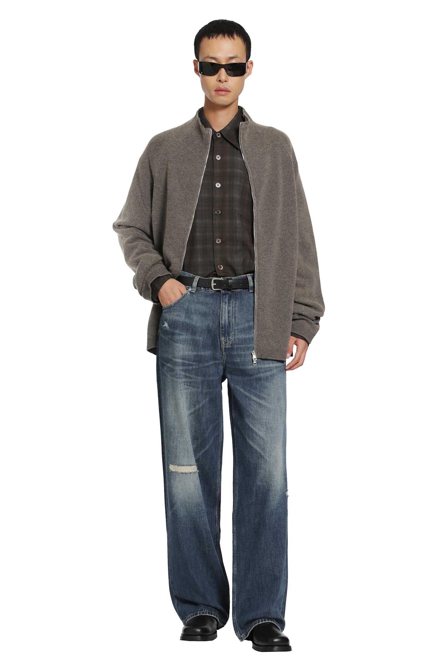 Line Zip Cardigan