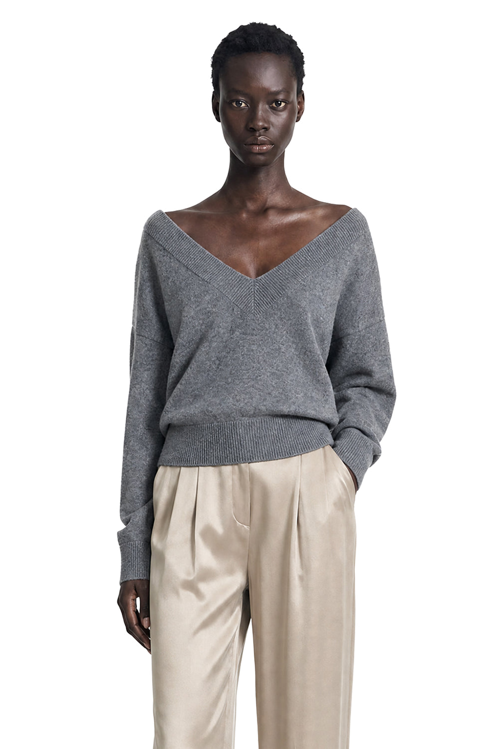 TOM FORD Off-the-shoudler V-Neck Top woman