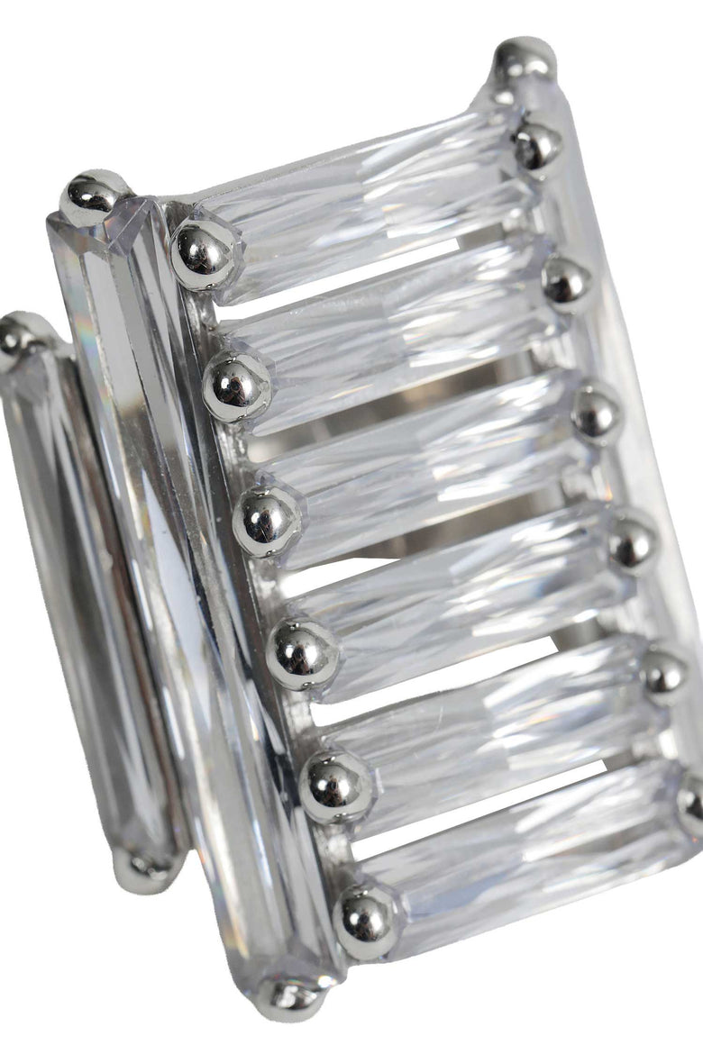 ALAN CROCETTI Maxi Crystallised Armour Ring unisex