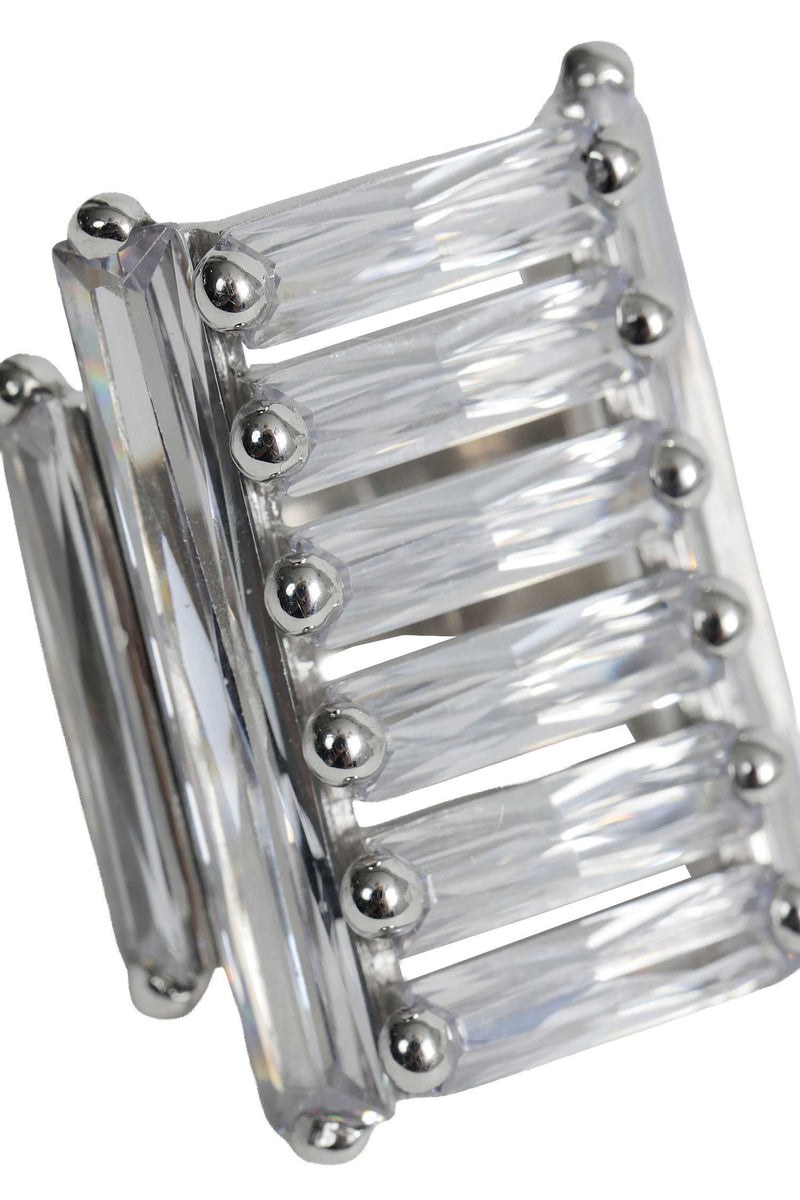 ALAN CROCETTI Maxi Crystallised Armour Ring unisex