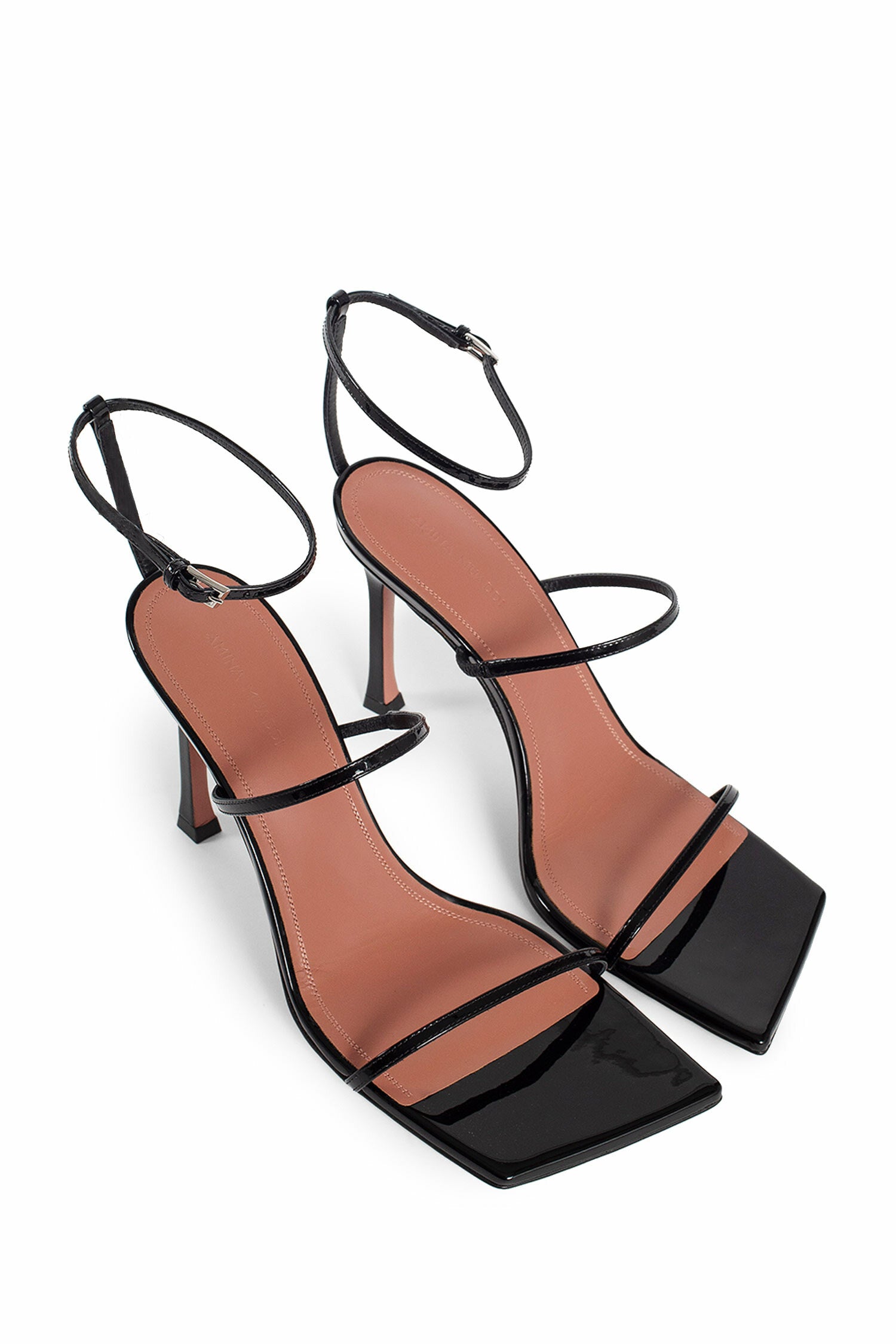 AMINA MUADDI WOMAN BLACK SANDALS