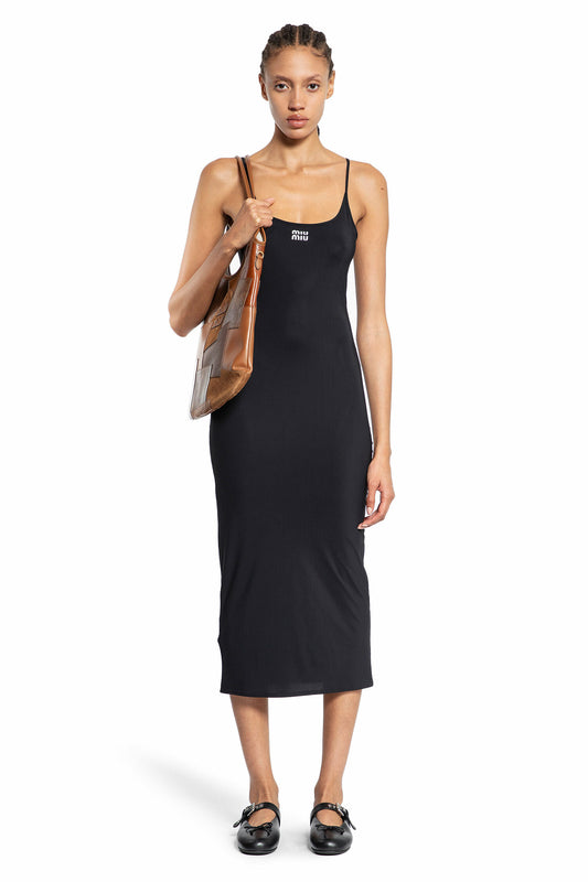 MIU MIU WOMAN BLACK DRESSES