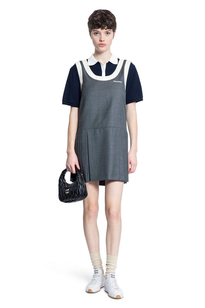 MIU MIU WOMAN GREY DRESSES