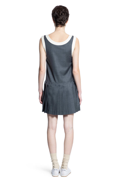 MIU MIU WOMAN GREY DRESSES