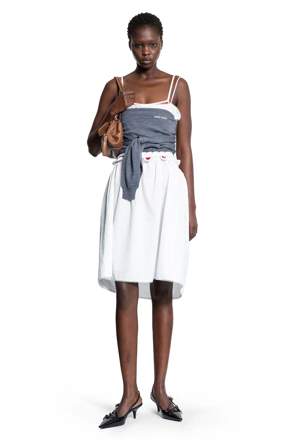 MIU MIU WOMAN WHITE DRESSES - Antonioli.eu