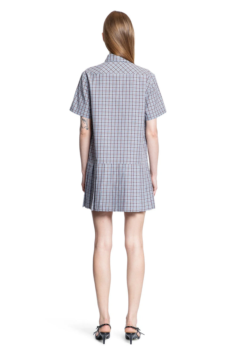 MIU MIU Check Cotton Poplin Shirt Dress woman