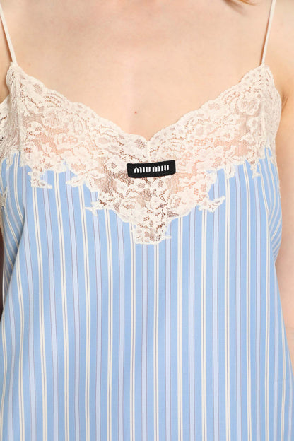 Pinstriped Slip Dress