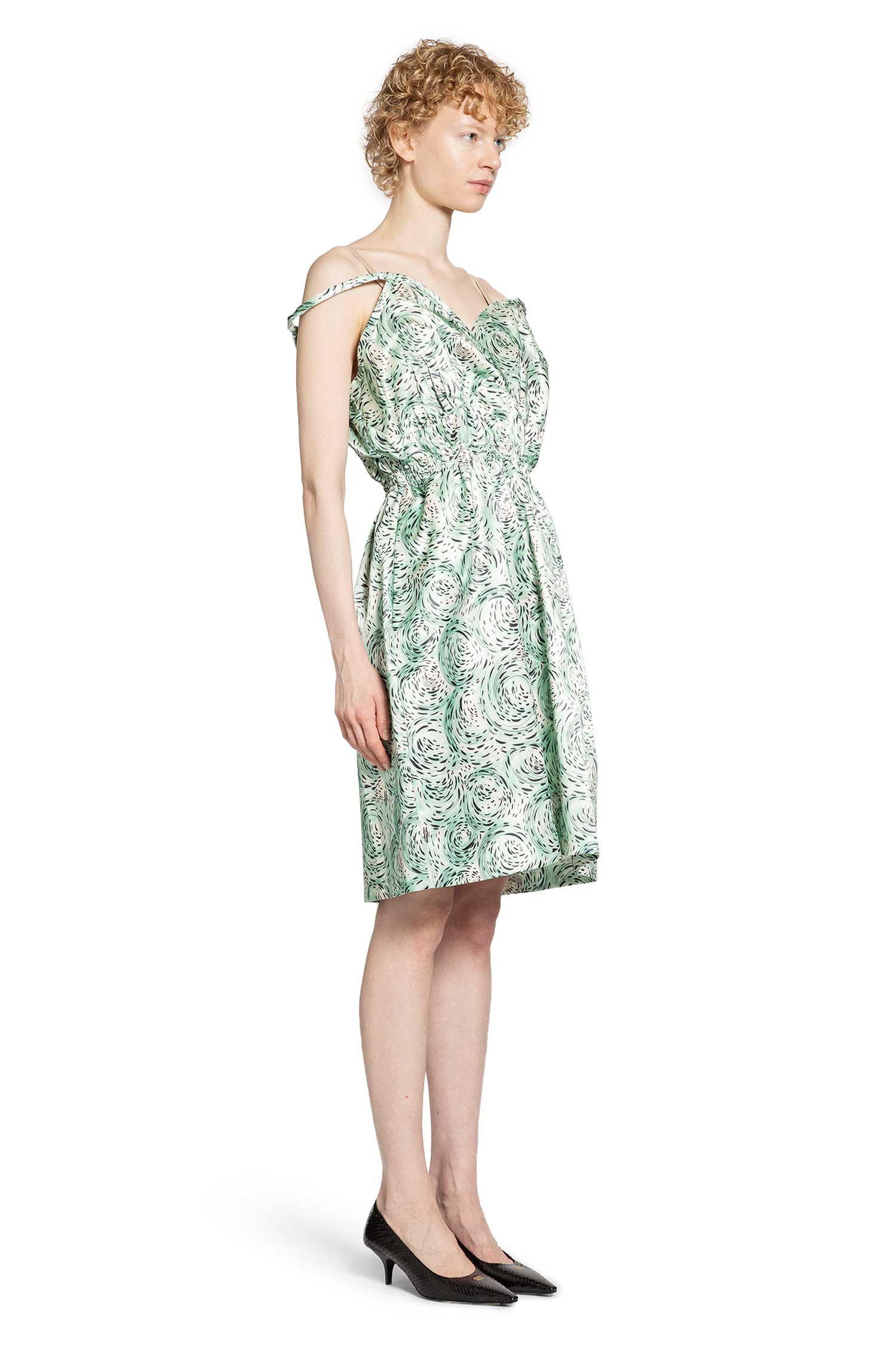MIU MIU WOMAN GREEN DRESSES