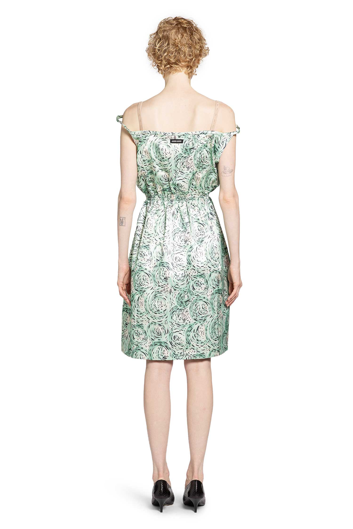 MIU MIU WOMAN GREEN DRESSES