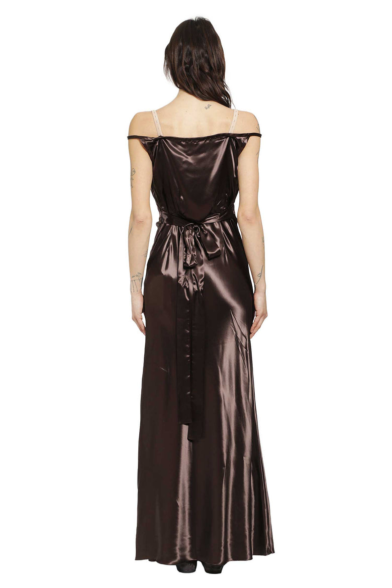 MIU MIU Long Satin Dress woman