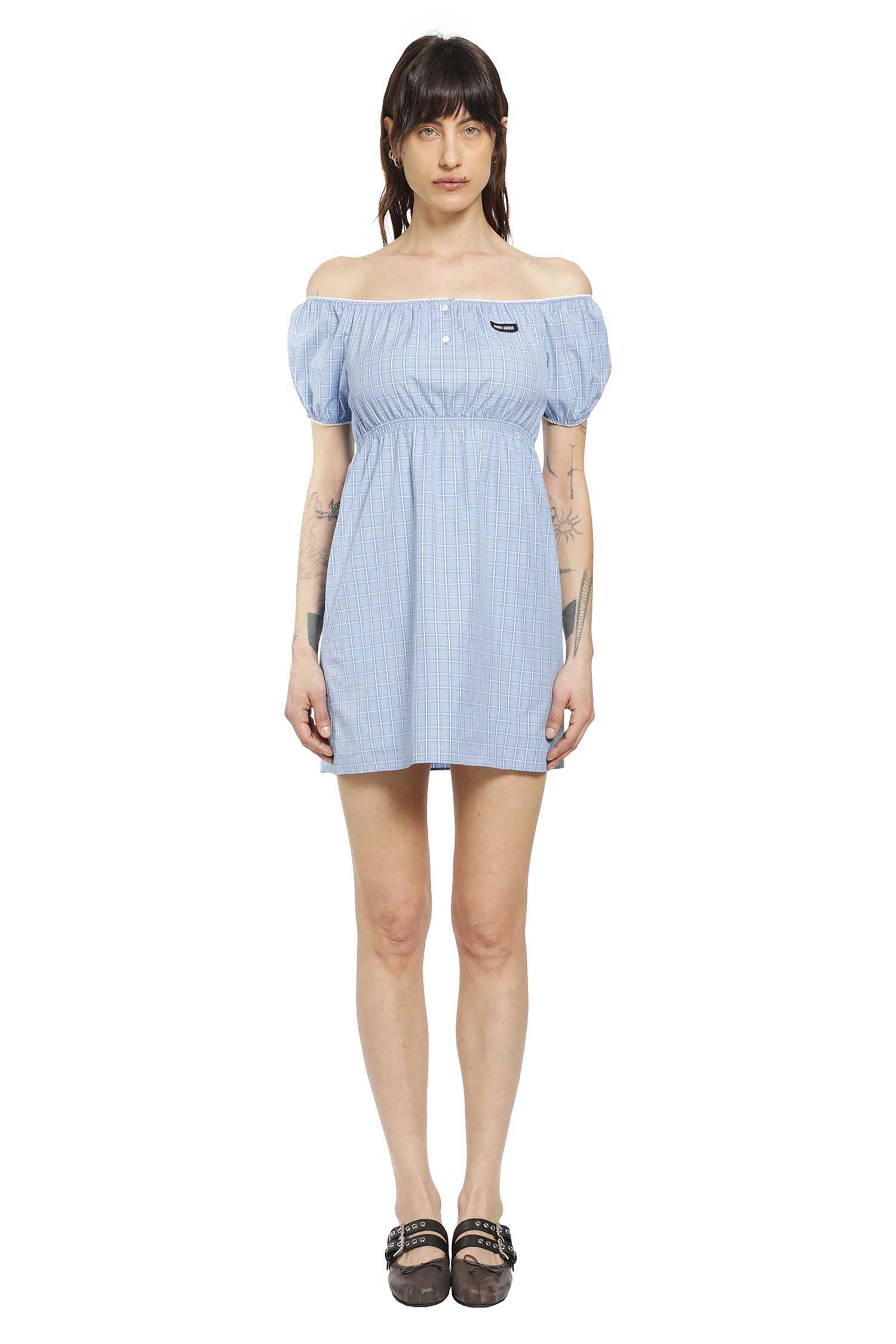 Checked Poplin Mini Dress Antonioli.eu Checked Poplin Mini Dress Antonioli.eu