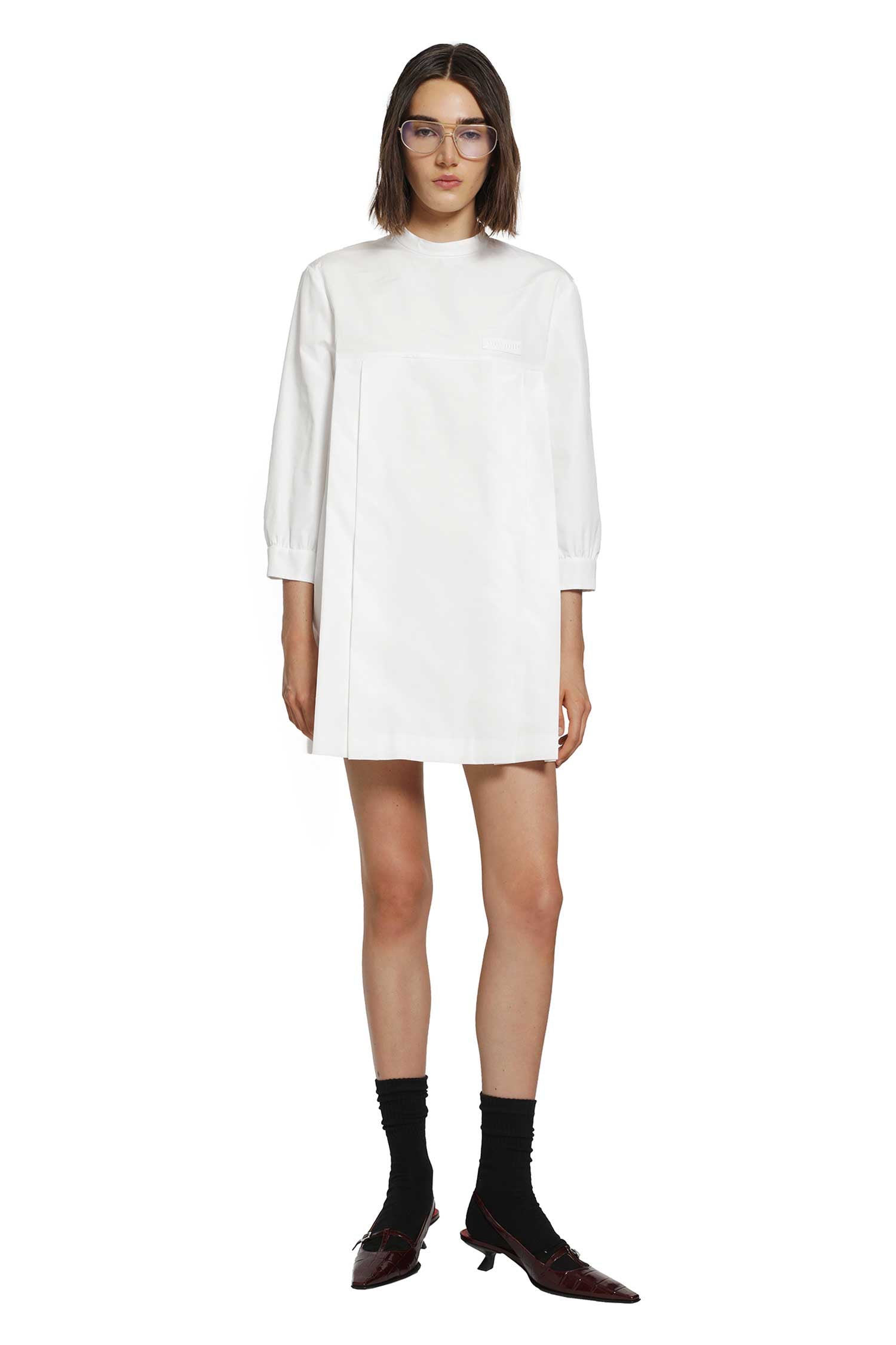 MIU MIU Cotton Poplin Mini Dress woman