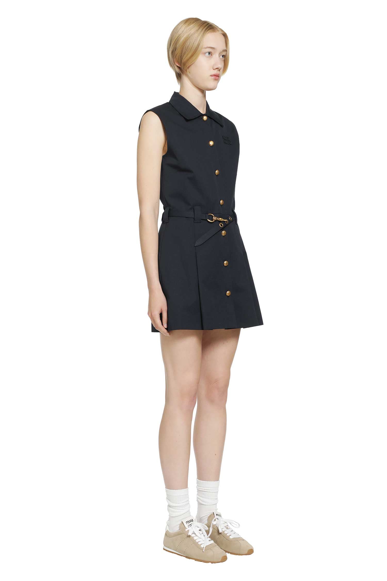 MIU MIU Cotton Gabardine Shirt Mini Dress woman