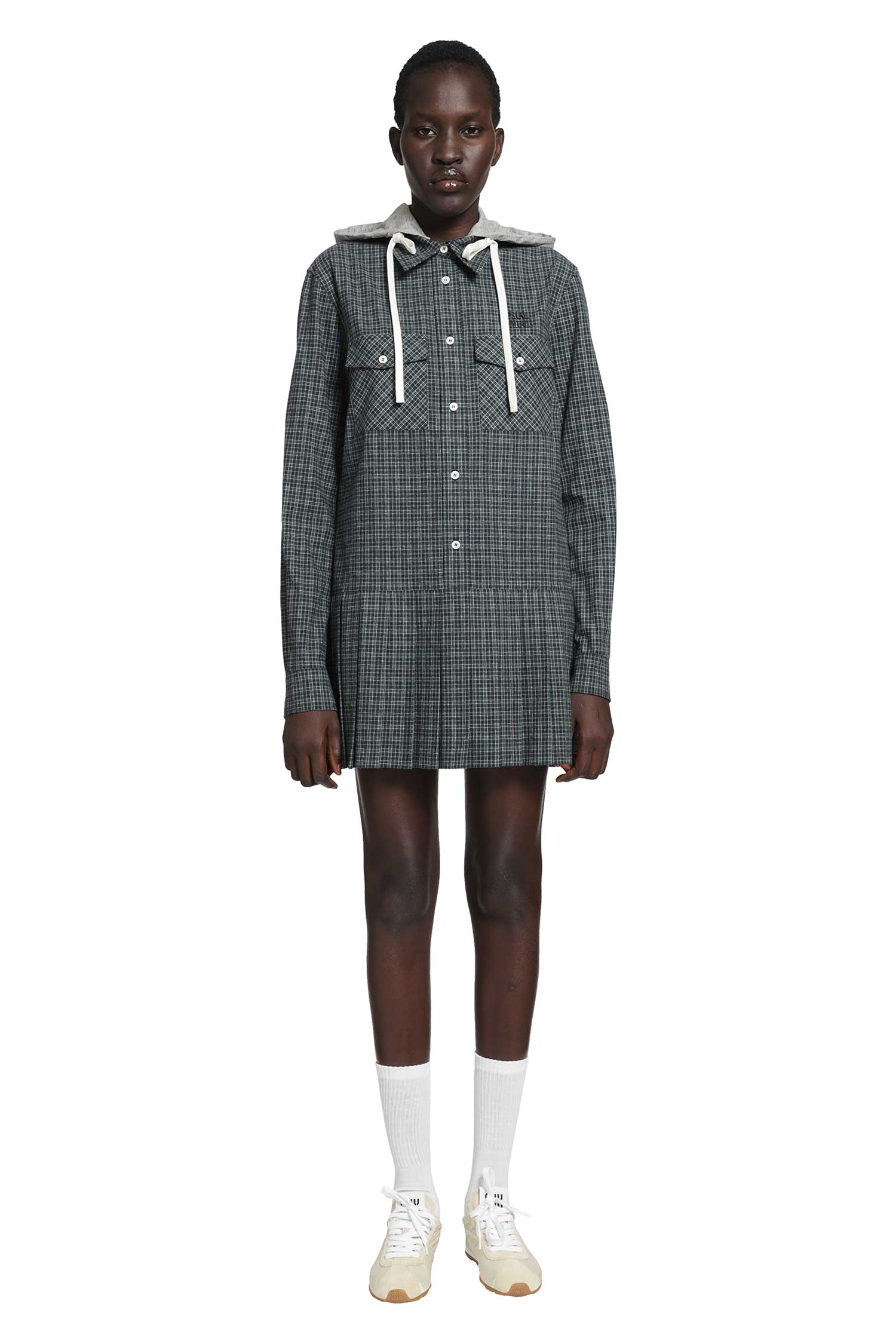 Check Flannel Shirt Mini Dress