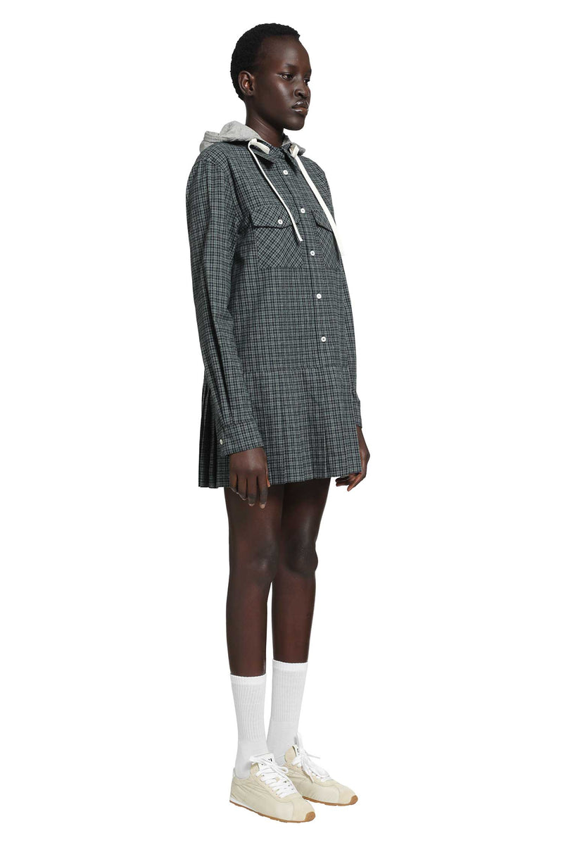 MIU MIU Check Flannel Shirt Mini Dress woman