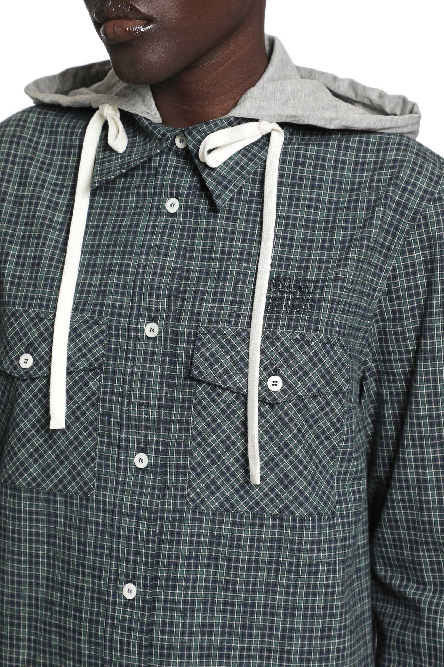 Check Flannel Shirt Mini Dress