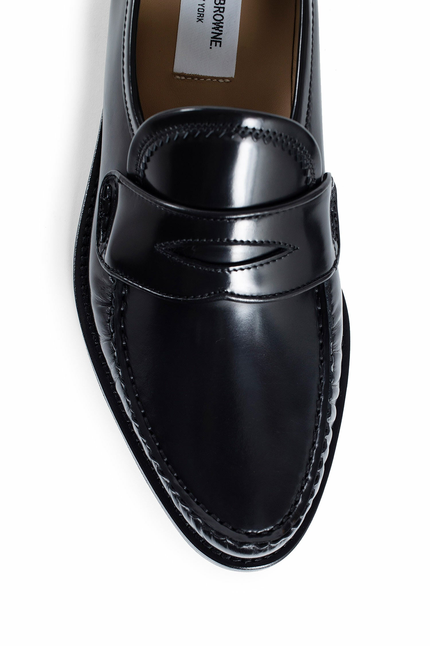 THOM BROWNE MAN BLACK LOAFERS