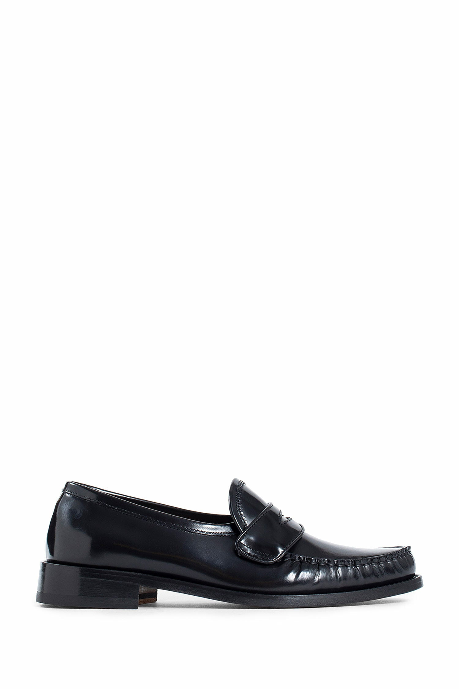 THOM BROWNE MAN BLACK LOAFERS