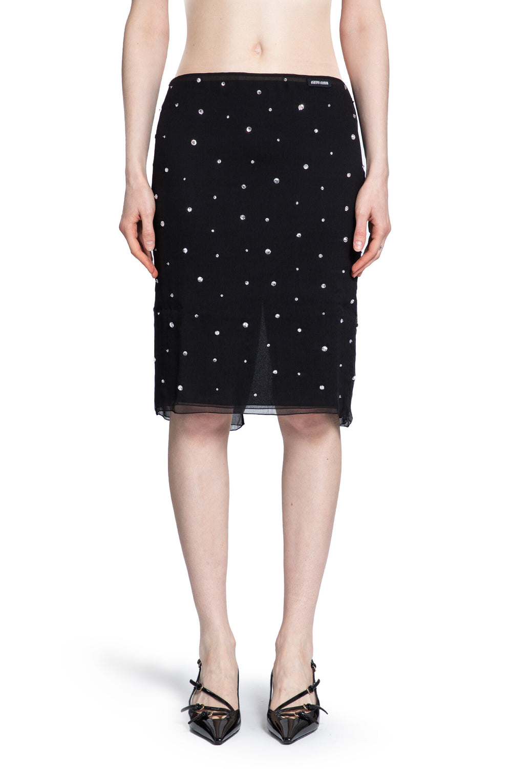 MIU MIU WOMAN BLACK SKIRTS