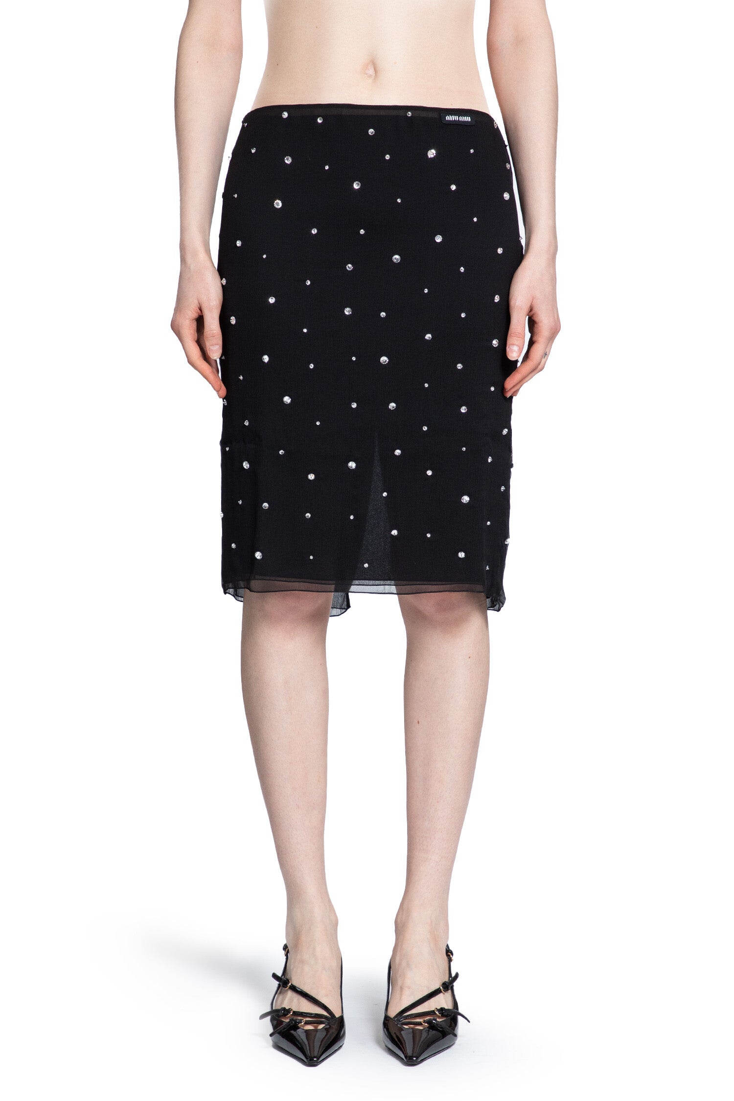 MIU MIU WOMAN BLACK SKIRTS