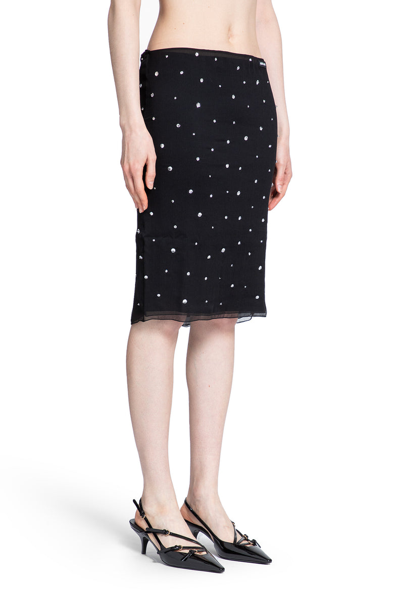 MIU MIU WOMAN BLACK SKIRTS