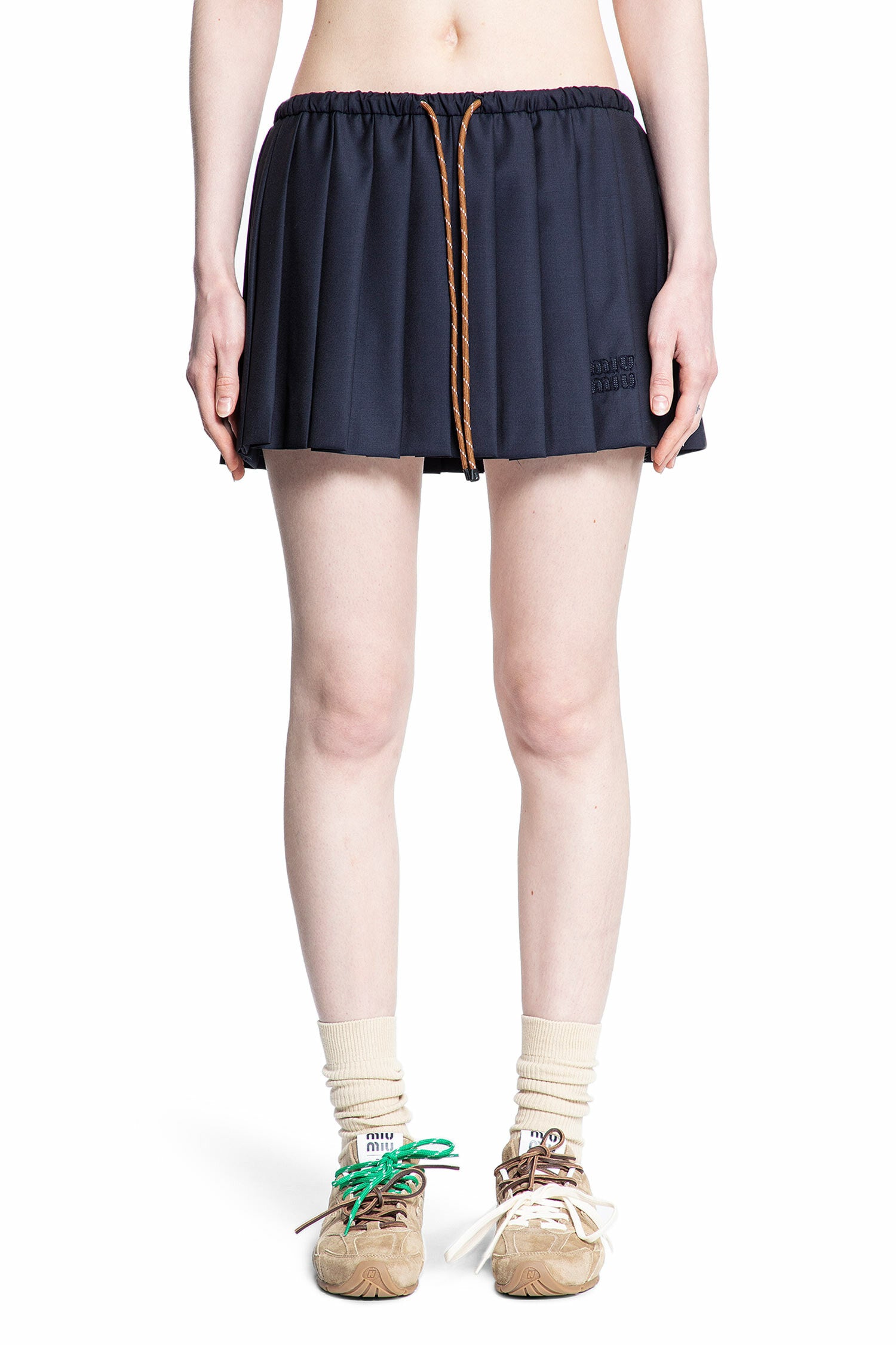 MIU MIU WOMAN BLUE SKIRTS