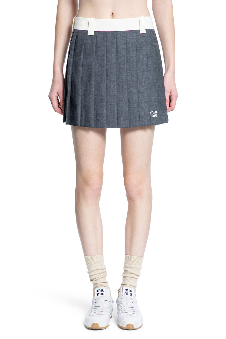 MIU MIU WOMAN GREY SKIRTS