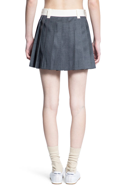 MIU MIU WOMAN GREY SKIRTS